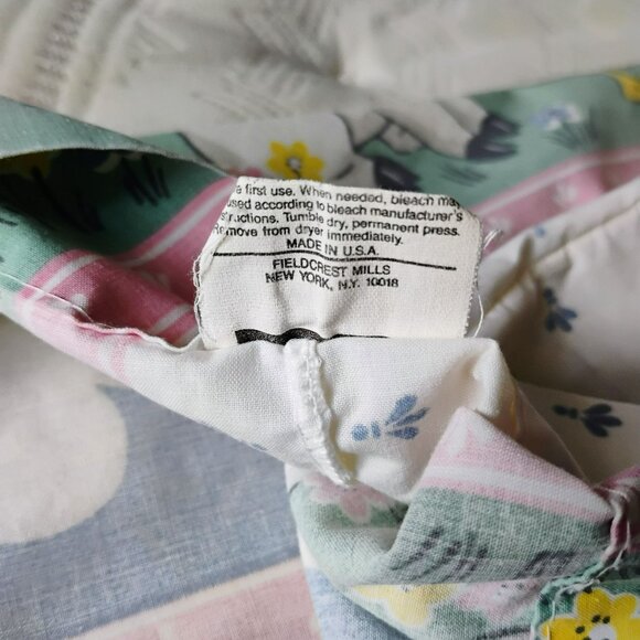 Vintage Fieldcrest Perfection Spring Farm Animal Pillowcase 80s Goose Pig Lamb - Picture 6 of 7